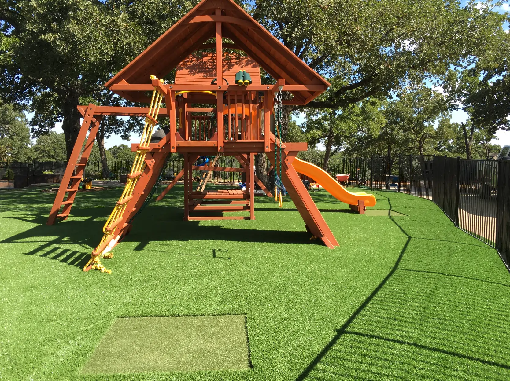 20211213_165854000_iOS Backyard Artificial Turf with Playground SYNLawn New Jersey