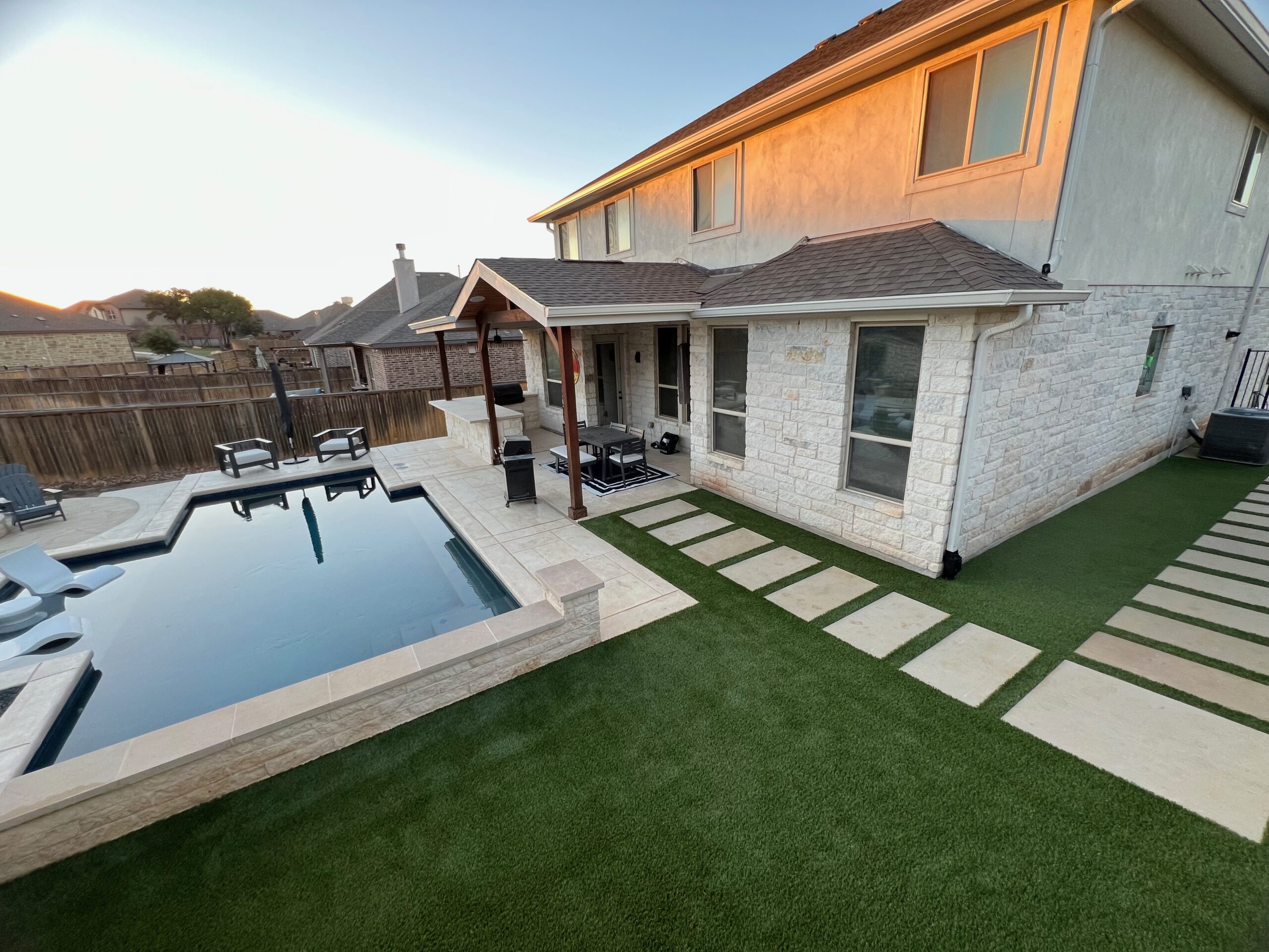 New Jersey Artificial Turf Pool Deck SYNLawn